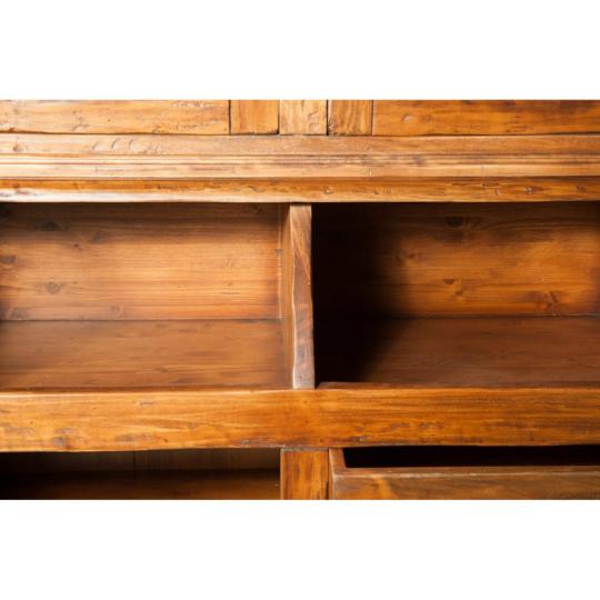 toszkan olasz mediterran talaloszekreny rusztikus vintage klassziksu vutor vitrines nagy szekreny konyhai nappali uveges barna antikolt parinas paraszthaz butorok provence parasztbutor.jpg